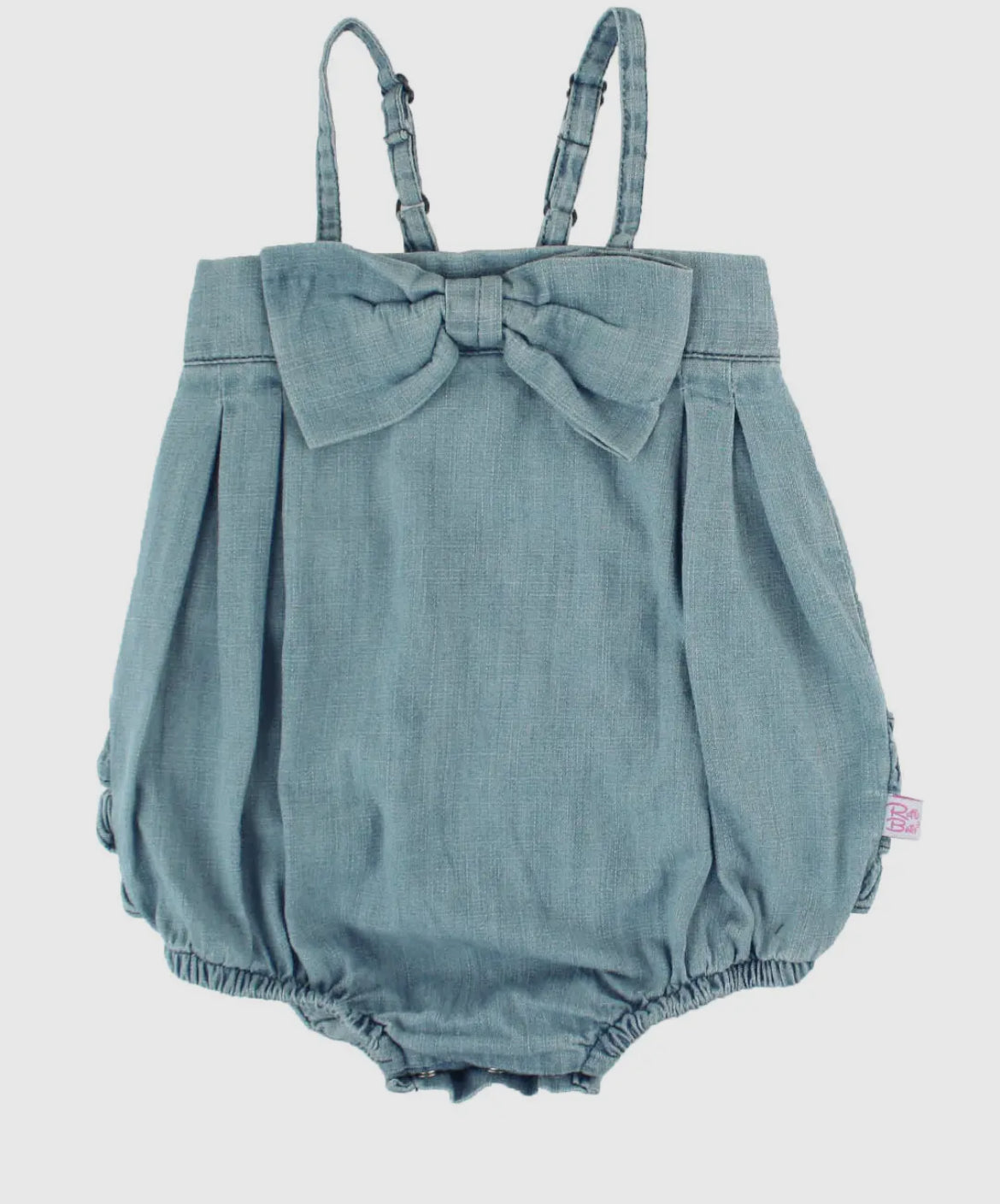 Bow Front Denim Romper