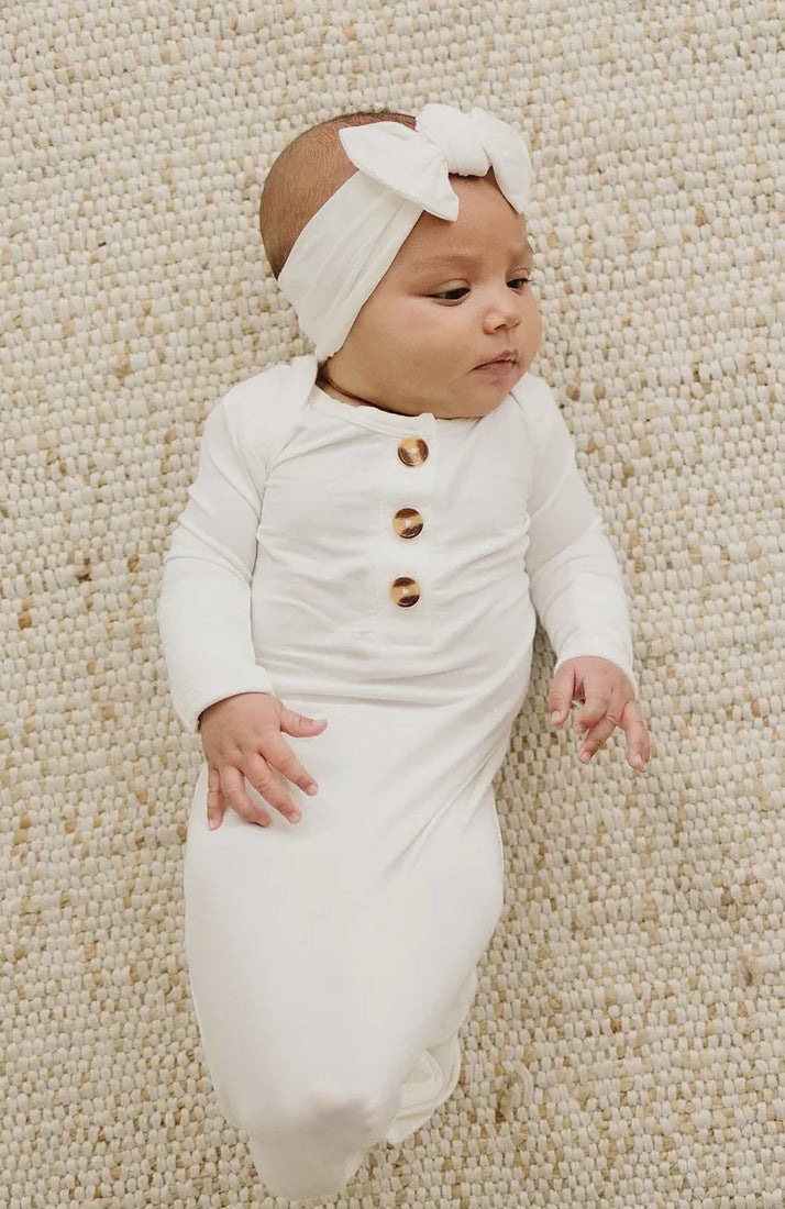 White Headband Bow
