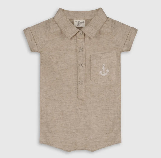 Riley Anchor Linen Romper