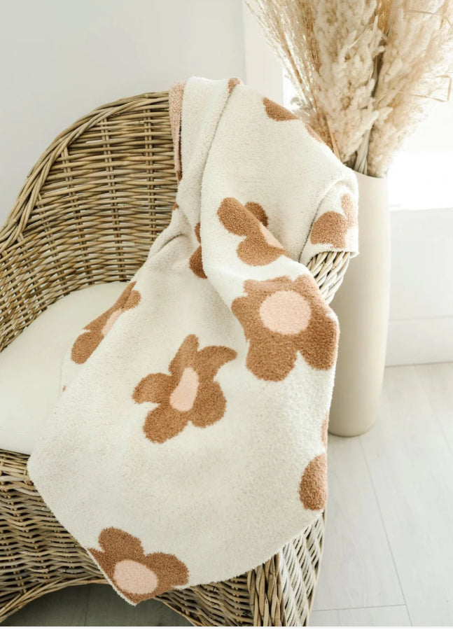 Caramel Daisy - Plush Blanket