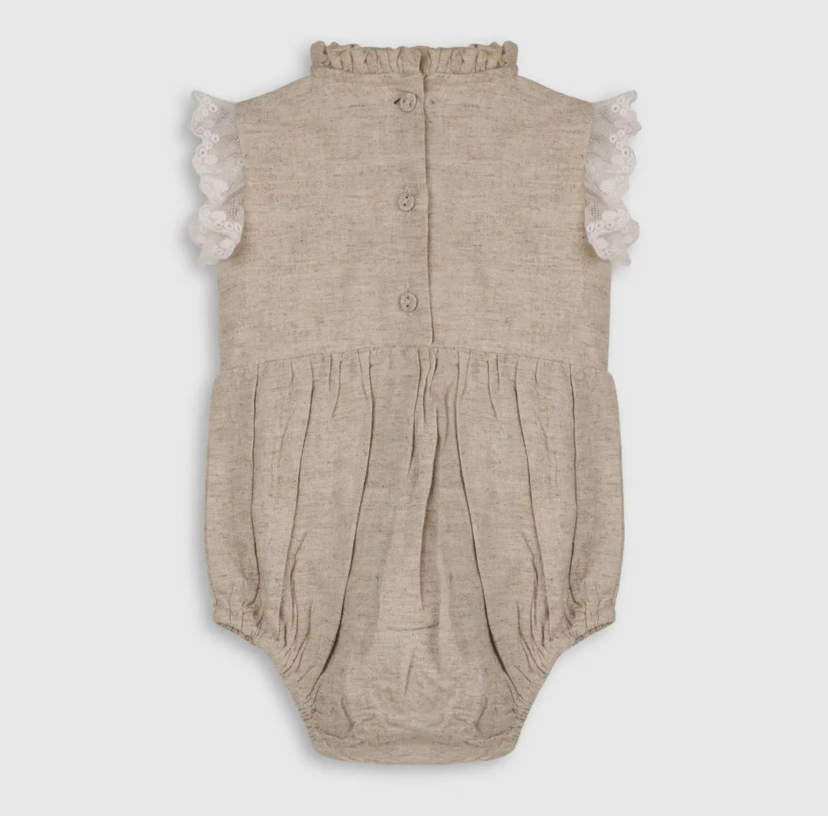 Eva Linen Bubble Romper - Headband