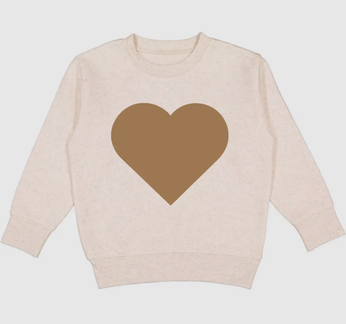Beige Heart Sweatshirt