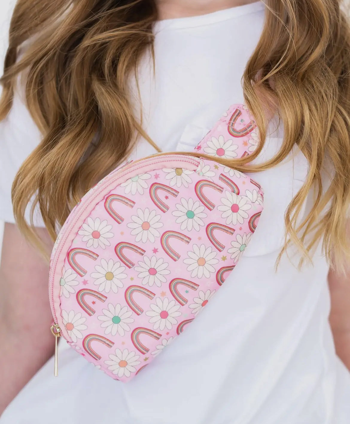 Rainbow Daisies Belt Bag