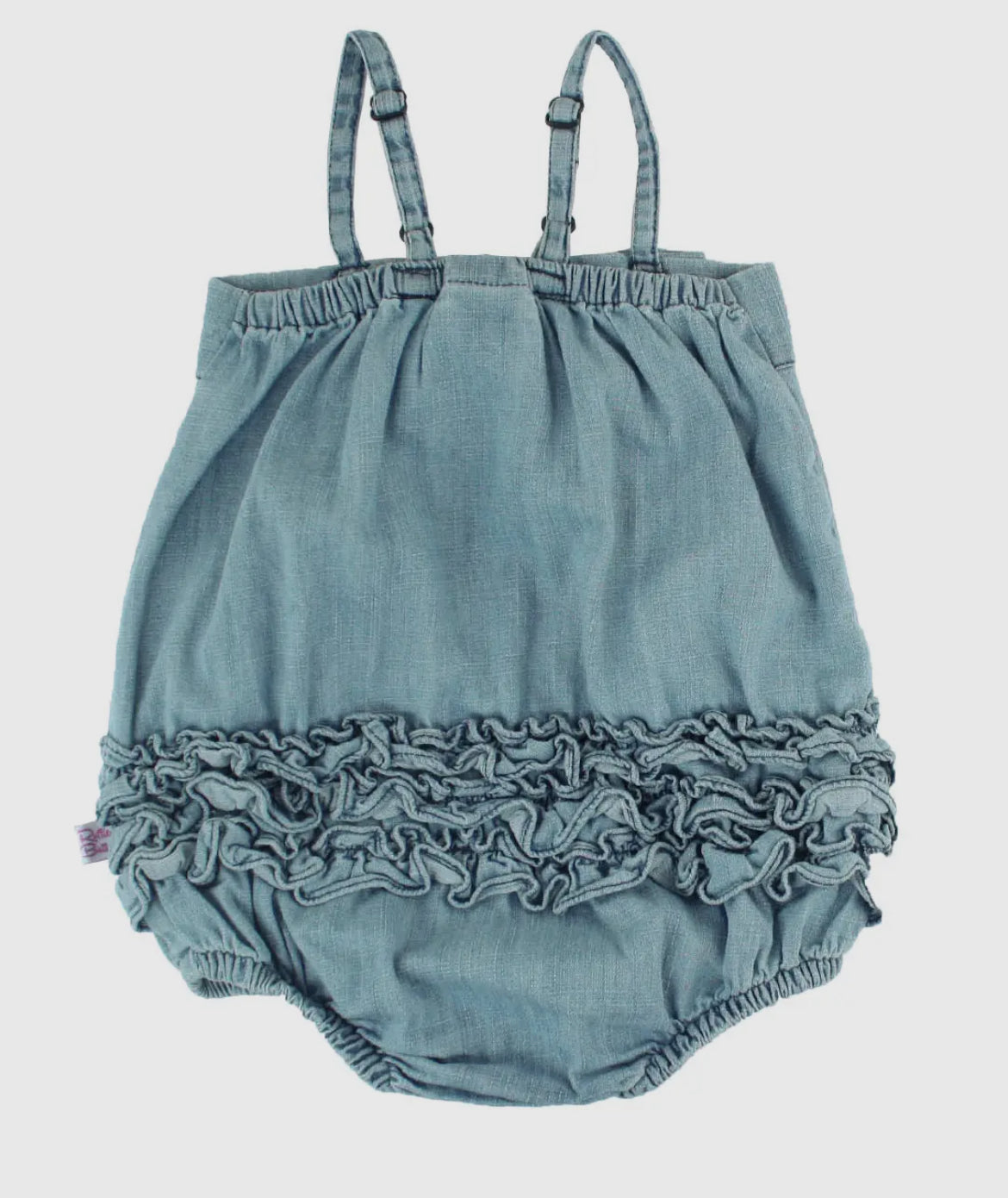 Bow Front Denim Romper