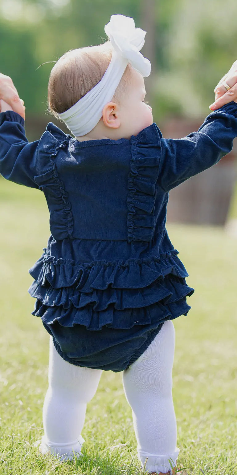 Navy Waterfall Romper