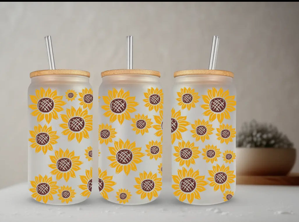 Sunflower Glass Tumbler