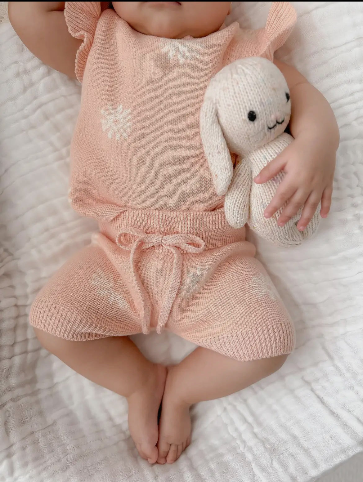Coral Daisy Short Set-