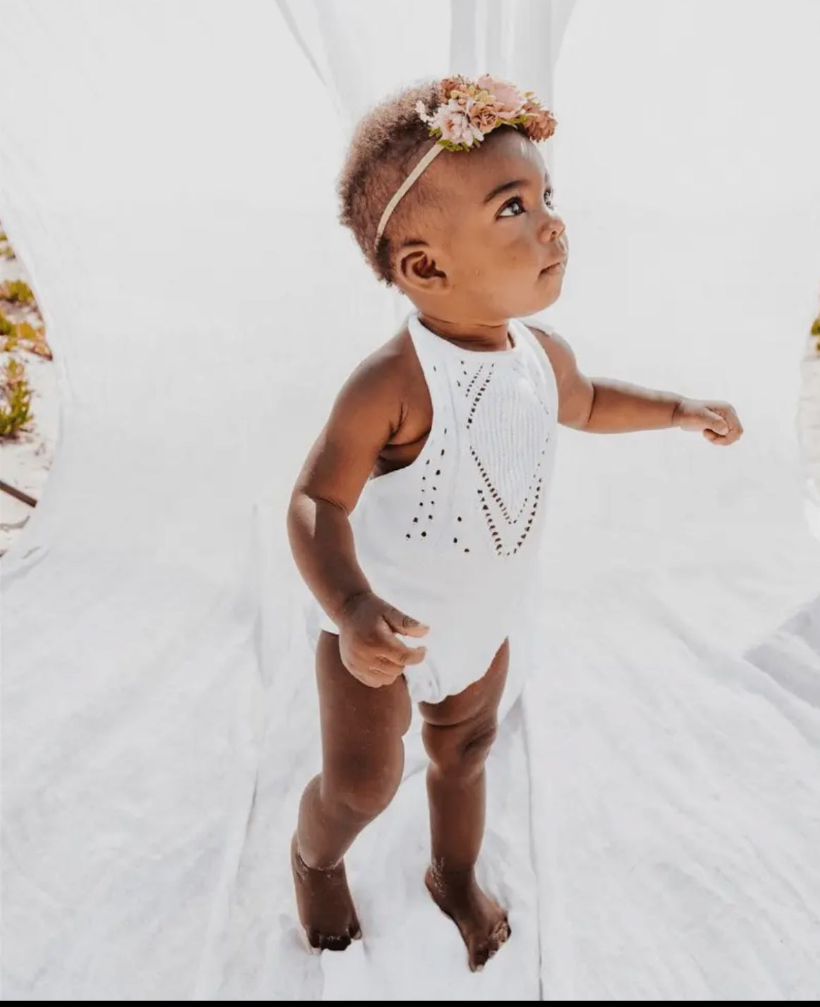 Drake Halter Romper - Gardenia