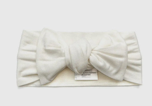 White Headband Bow