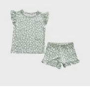 Sage Floral Short Set