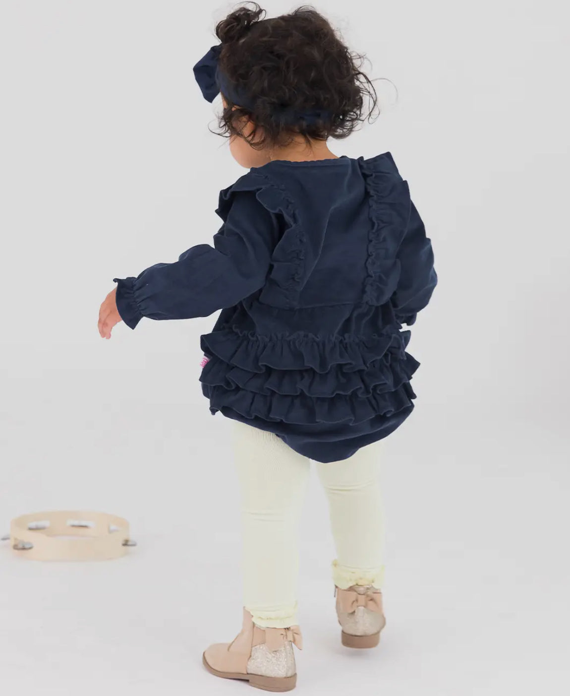 Navy Waterfall Romper