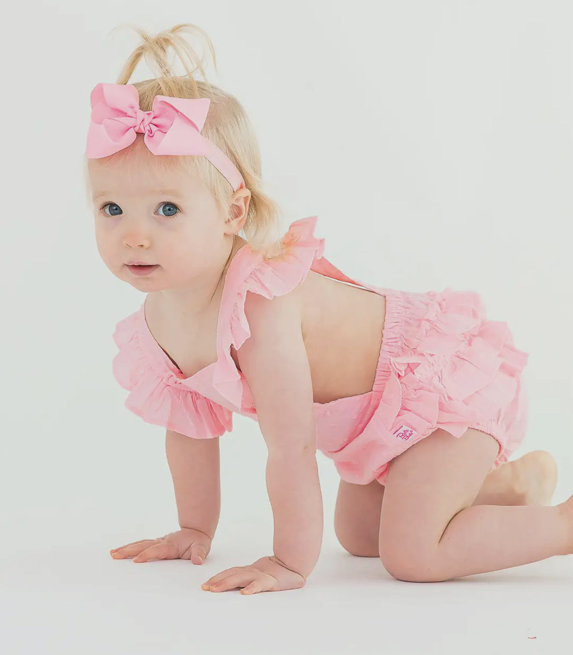 Pink Vintage Dot Romper