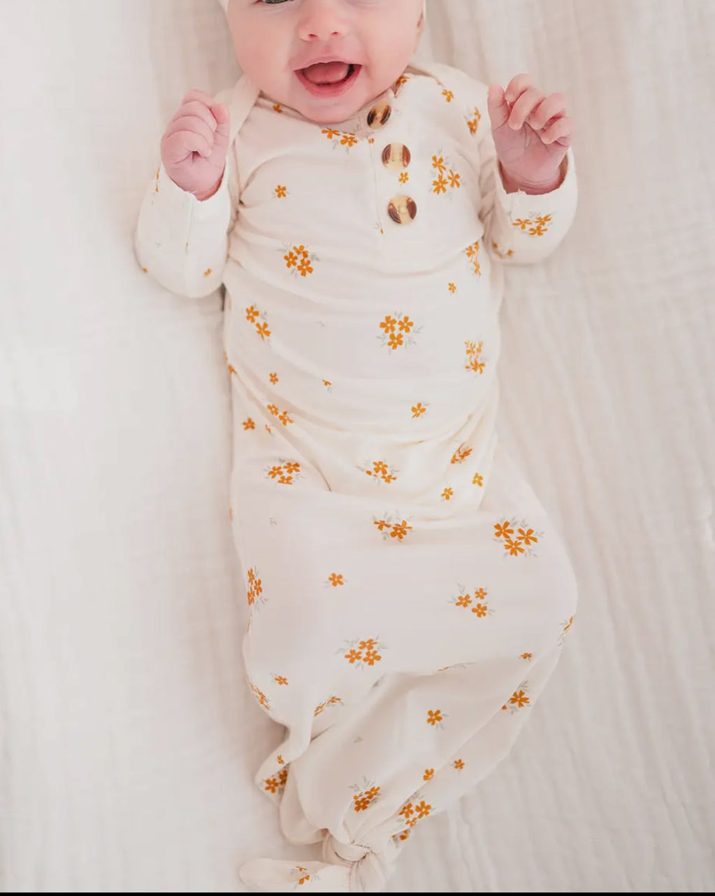 Caramel Bloom bamboo knotted gown