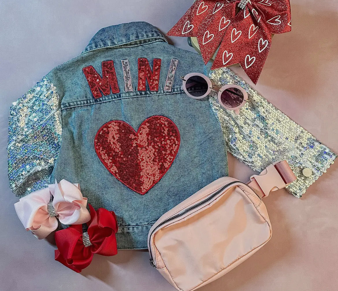 MIni Heart Sequin Jacket
