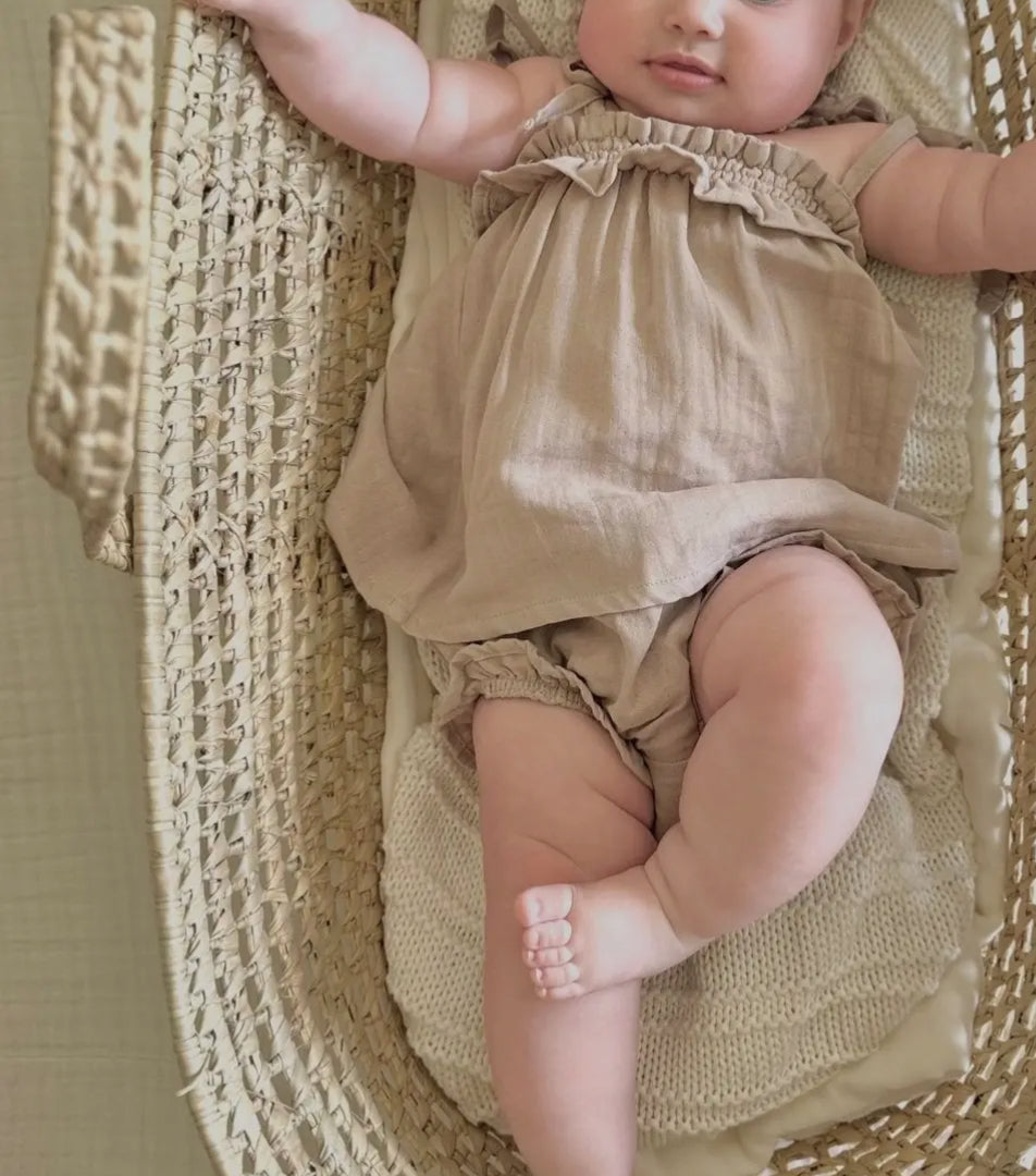Muslin Tan Bloomer Set