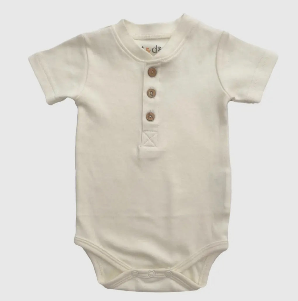 Cream Button - Romper