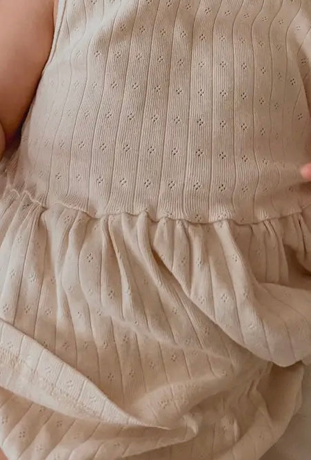Cream Knit Pointelle Set