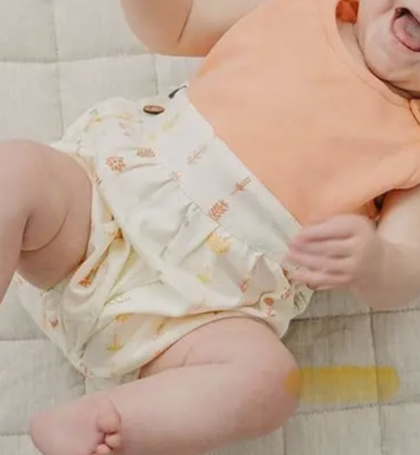 Boho Peach Floral Romper