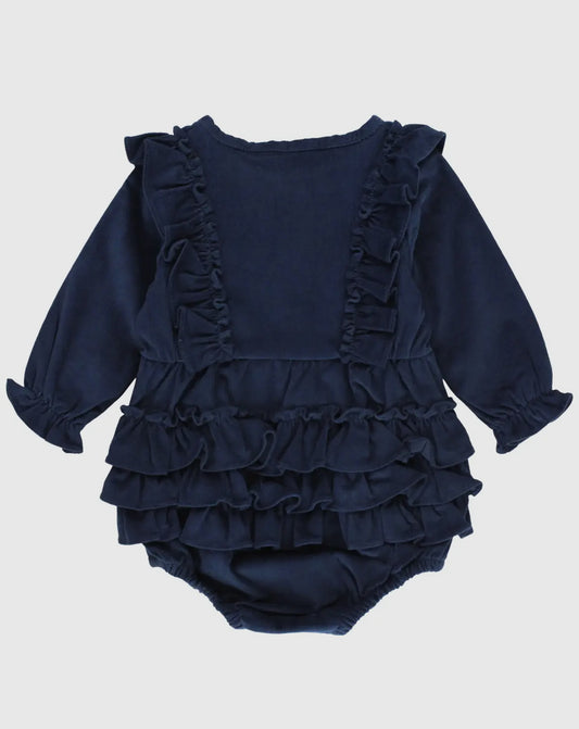 Navy Waterfall Romper