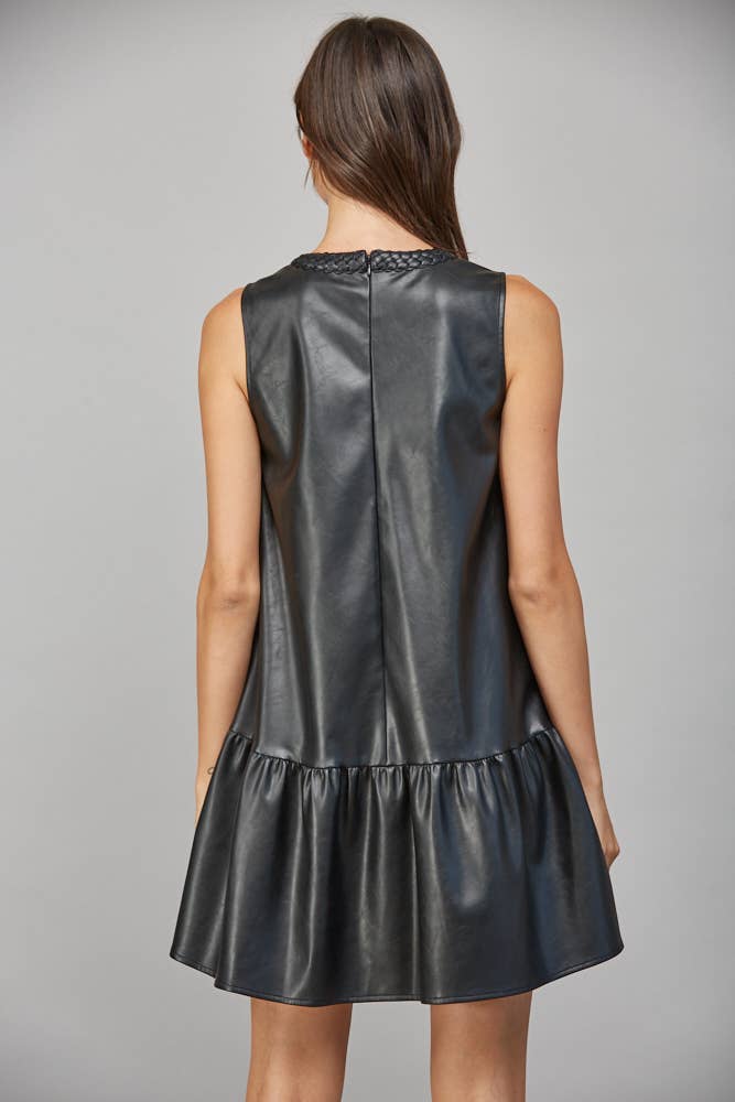 KEYHOLE LEATHER DRESS