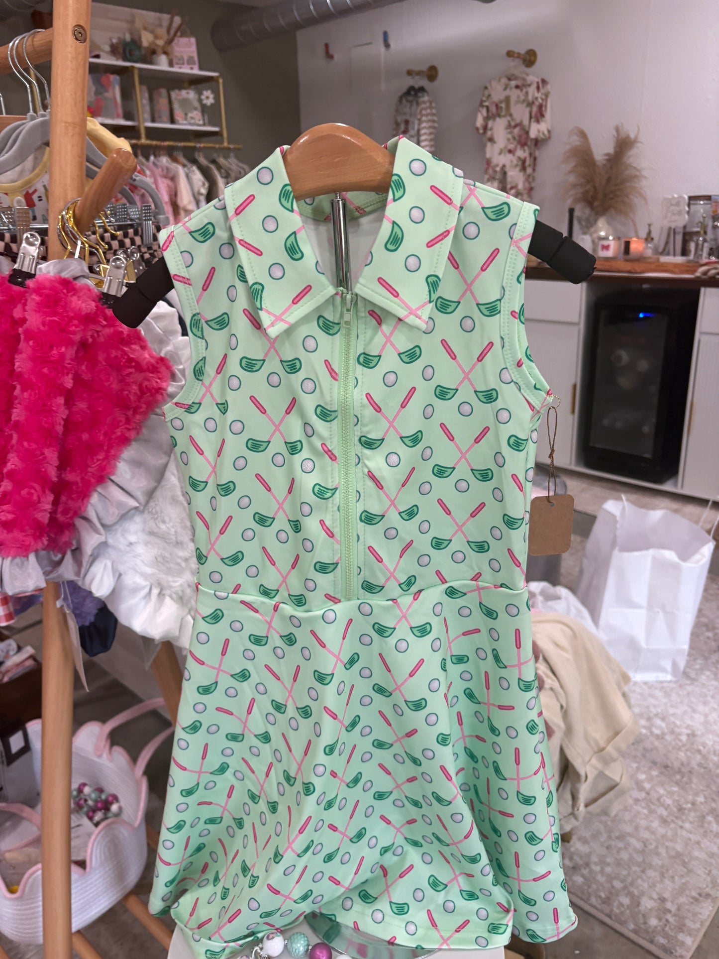 Mint to Play Zip Up Golf Dress