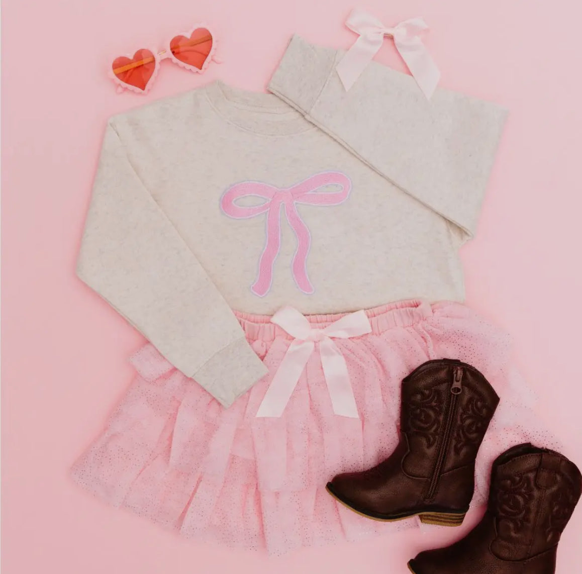 Pink Bow Sweatshirt