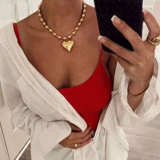 Puff Heart Necklace
