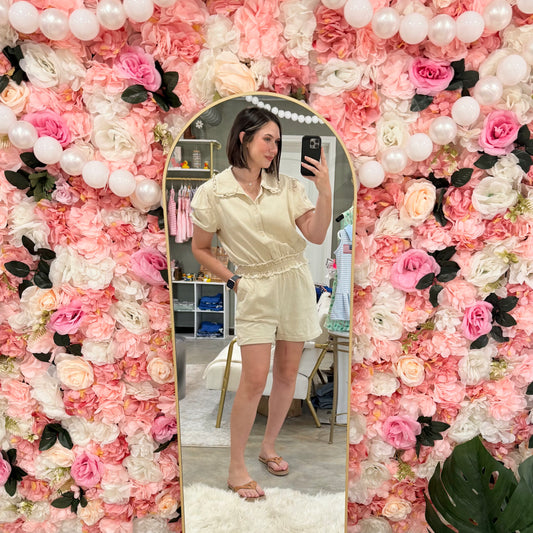 Oatmeal Denim Romper