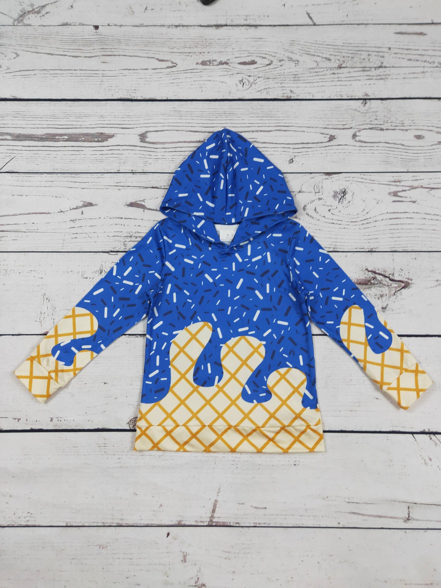 Blue Ice Cream Drip Hoodie