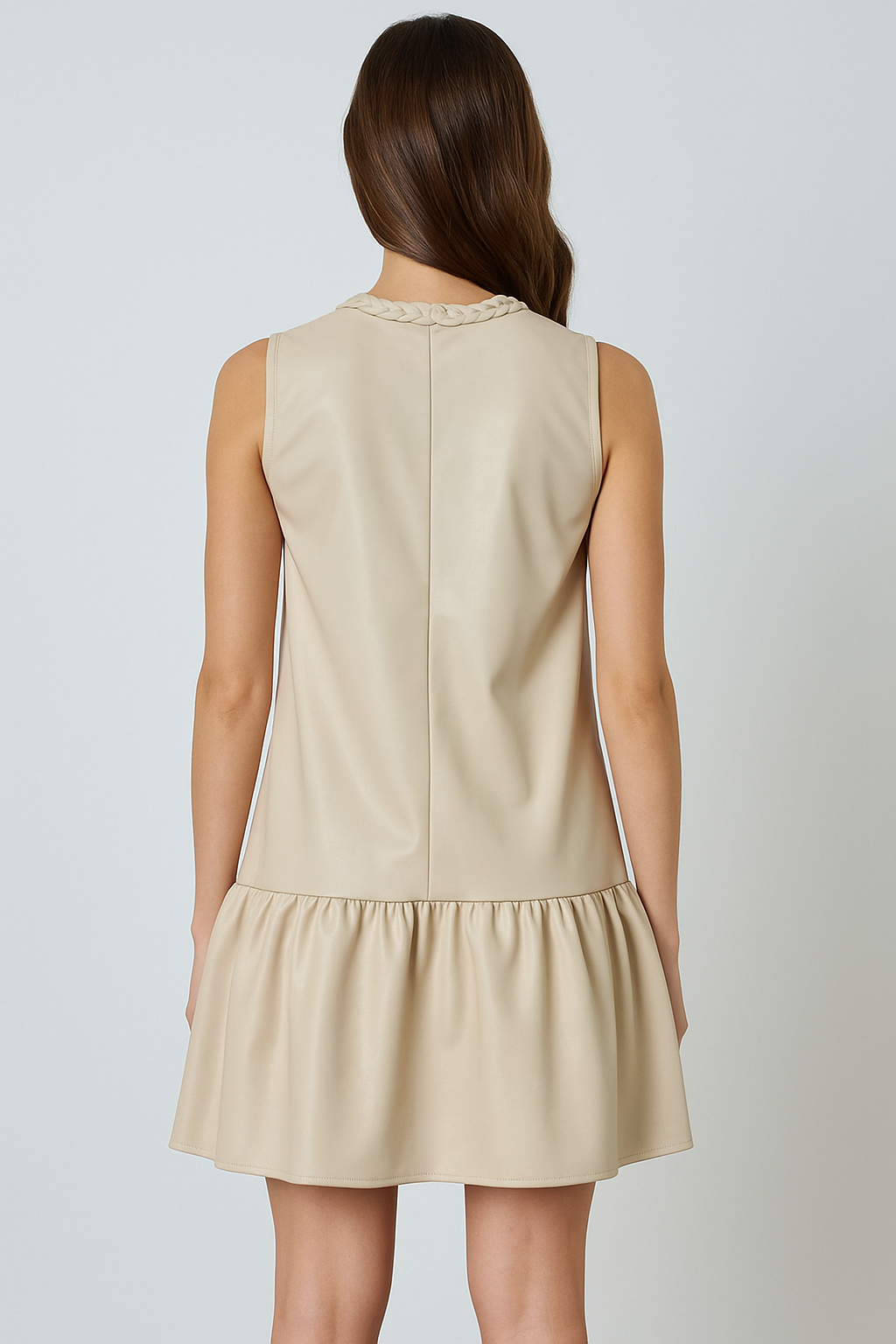 KEYHOLE LEATHER DRESS