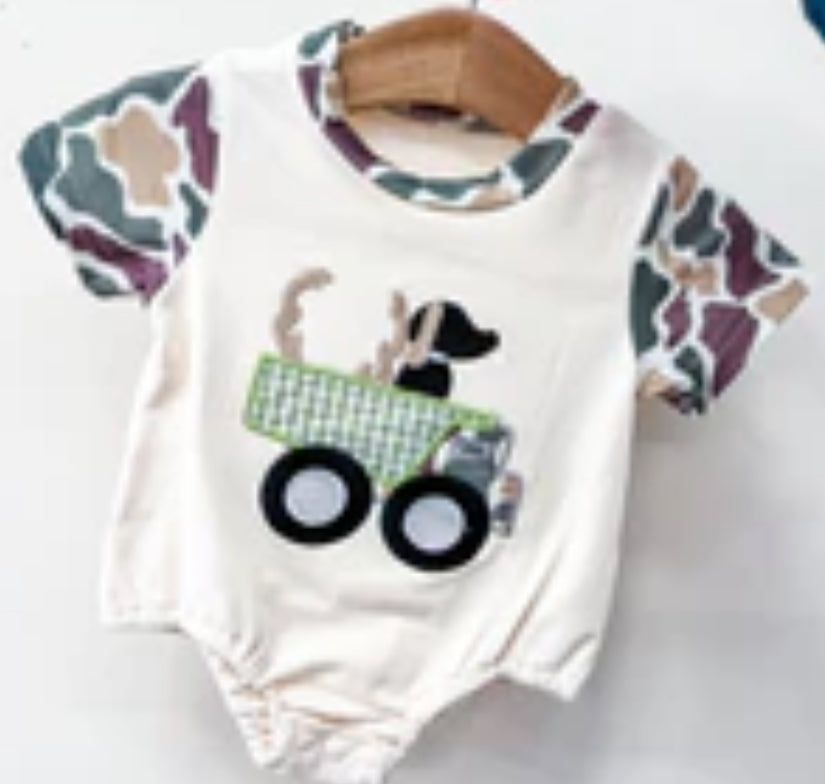 Pup Hunter Camo Romper