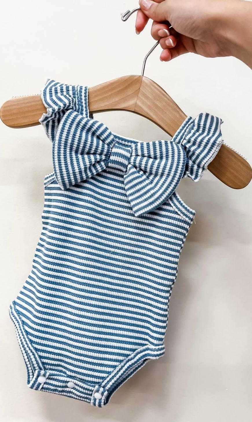 Big Bow Stripe Romper