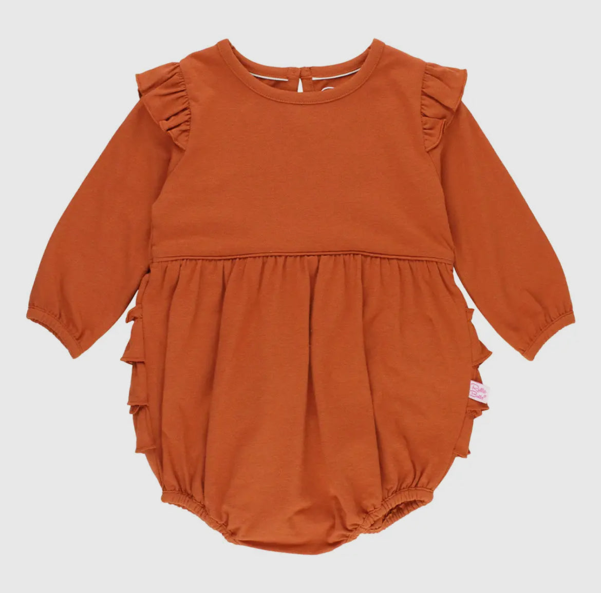 Rust Ruffle Romper