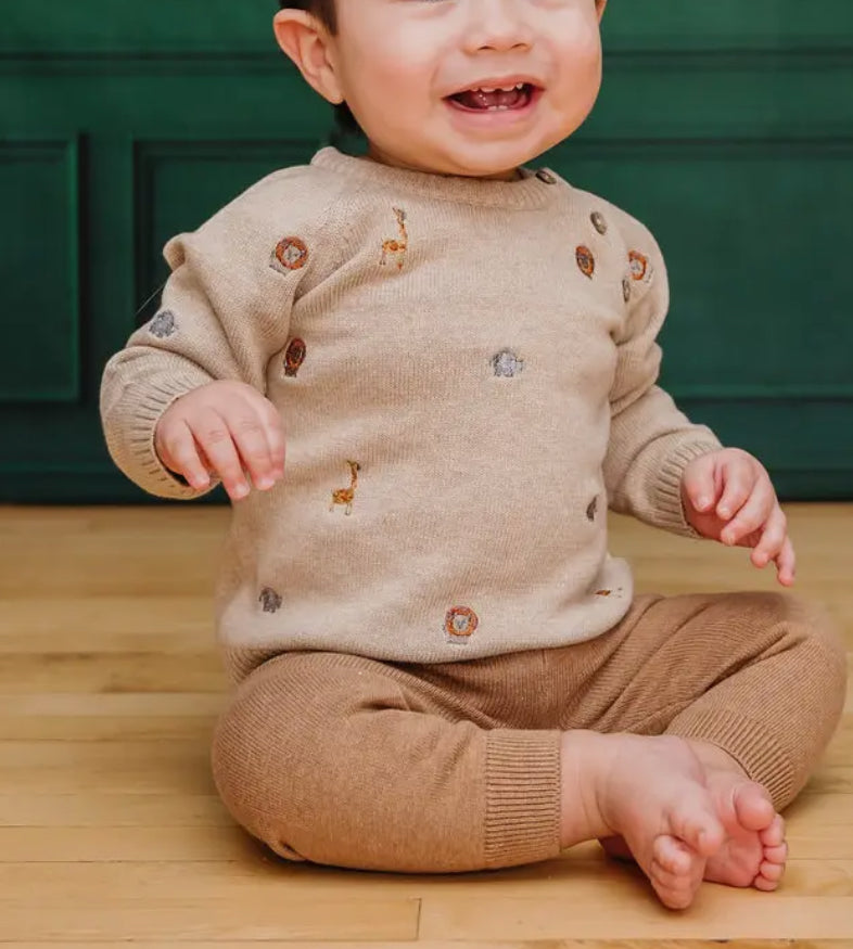 Mini Safari Animal Sweater